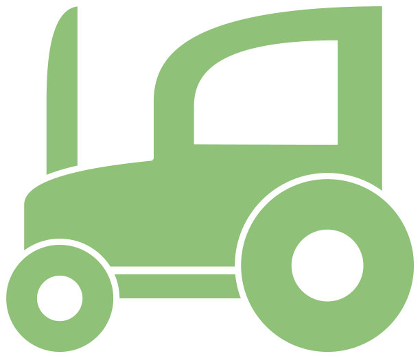 农用拖拉机图标剪影风格图片下载