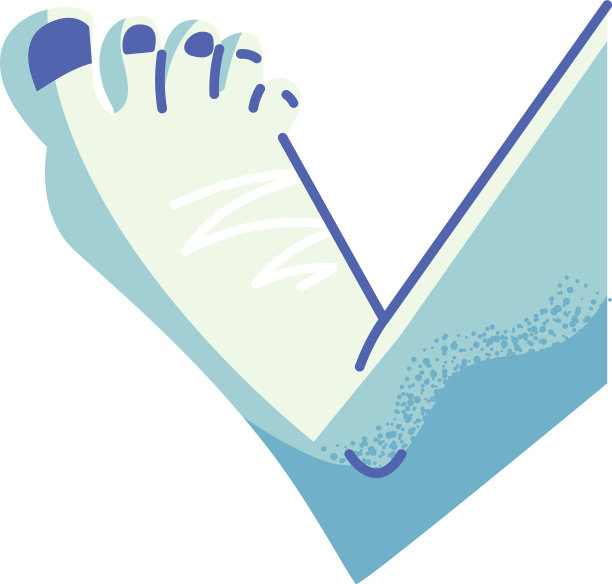 白色背景上的人体足部图片下载