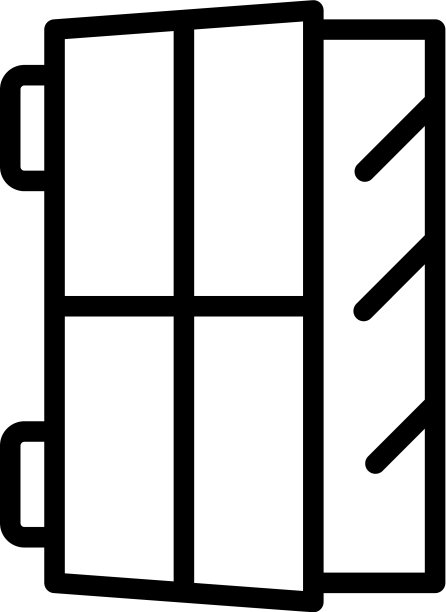 大玻璃窗口图标轮廓风格图片下载