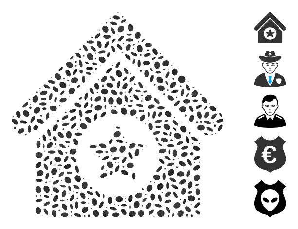 星点拼贴的军事建筑图片下载