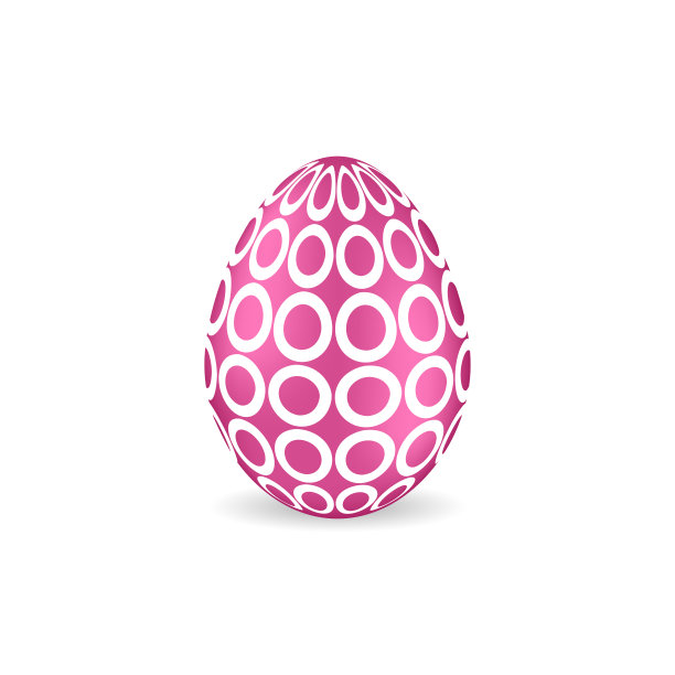 孤立的彩色复活节彩蛋与几何图片下载