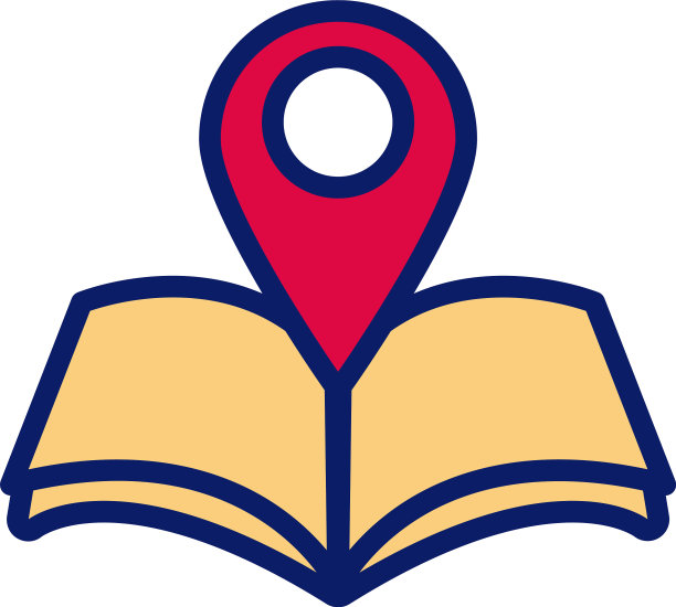 书纸地图指南与引脚线和填充样式图片下载