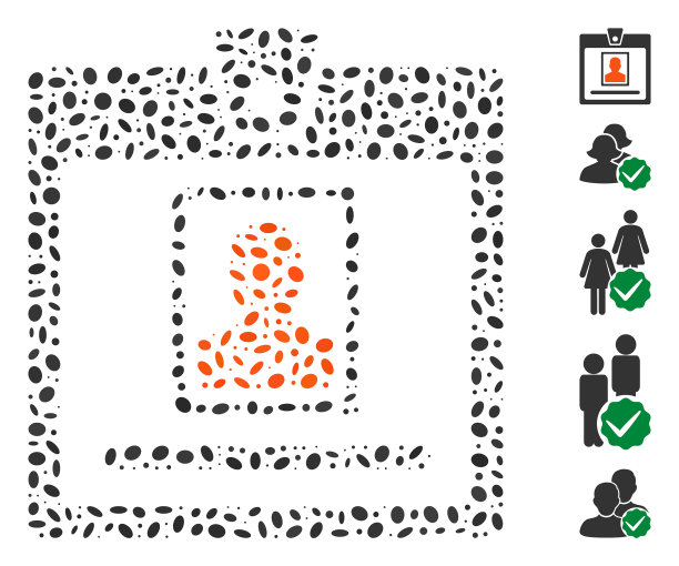 星点马赛克人物徽章图片下载