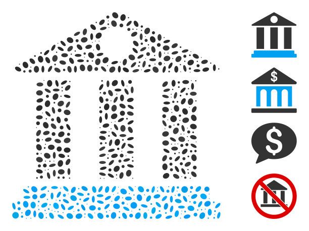 椭圆镶嵌银行建筑图片下载