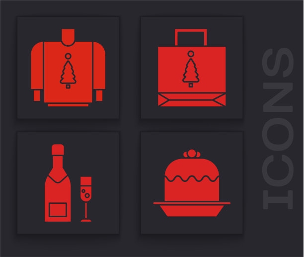 设蛋糕圣诞毛衣圣诞纸图片下载