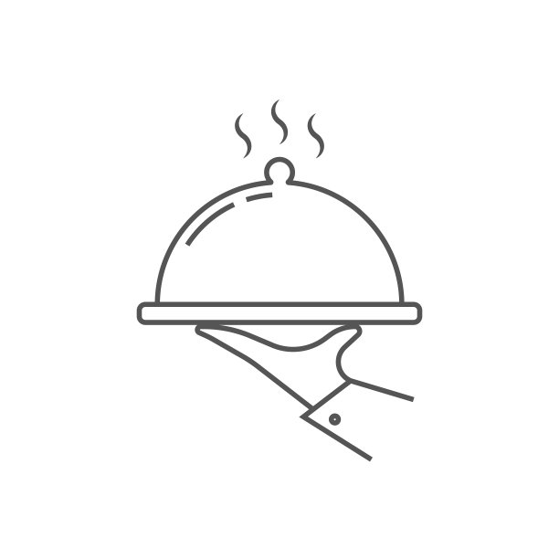 托盘在服务员手中图标简单的服务员图片下载