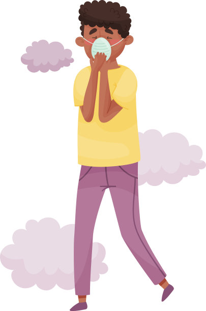 年轻人戴着安全面具走路因为图片下载