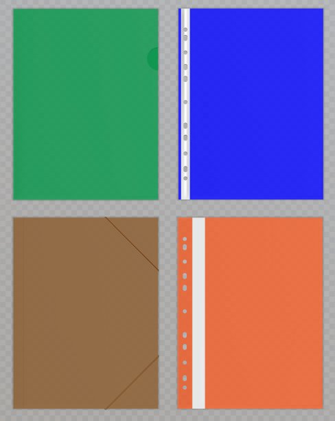 矢量透明塑料文件。玻璃纸文件夹保护文件图片下载