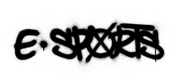 涂鸦体育文字喷在黑色的白色图片下载