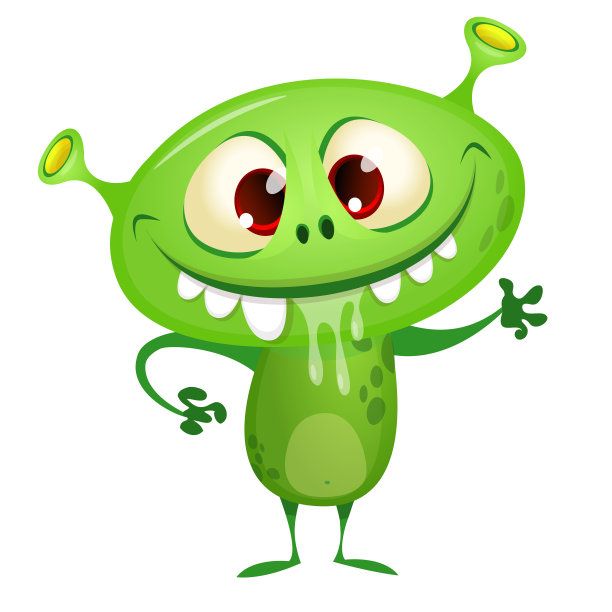 有趣的卡通怪物。向量万圣节插图。图片下载