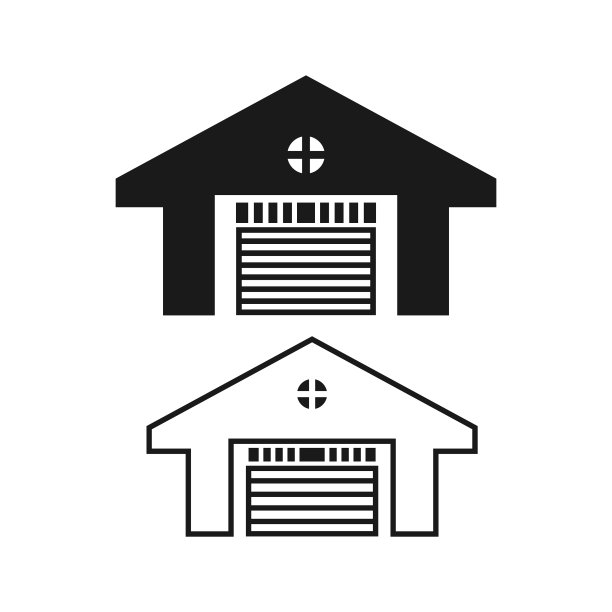 带车库的房屋图标房地产汽车概念房图片下载