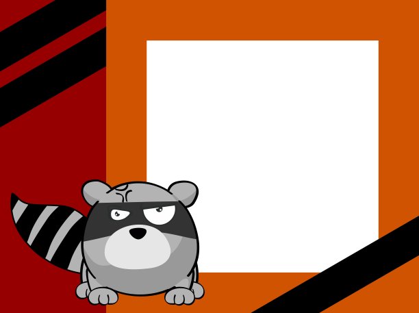 卡哇伊浣熊球风格的卡通表情背景图片下载