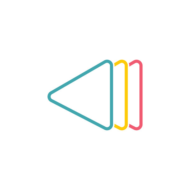 三角形直线运动标志图片下载