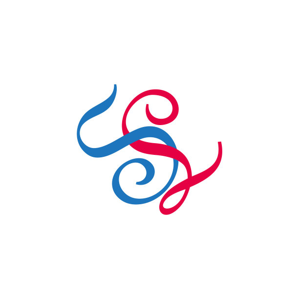 字母符号彩色运动丝带标志图片下载