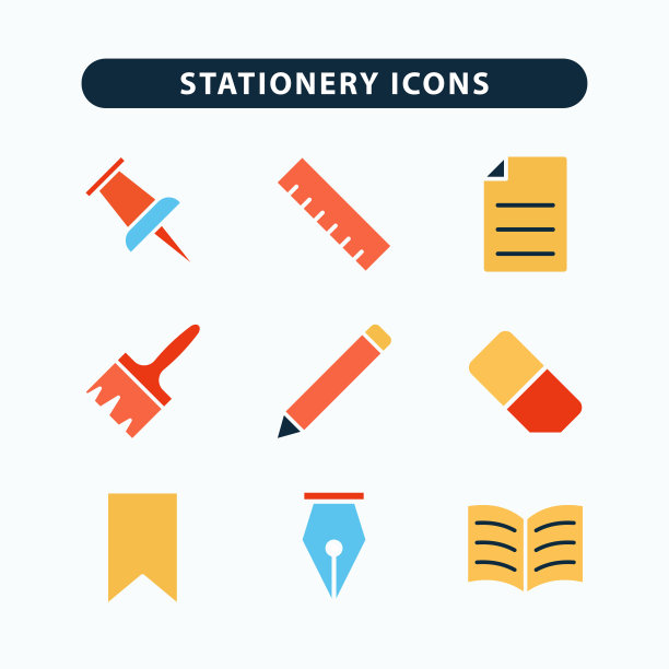静止图标设置矢量设计模板图片下载