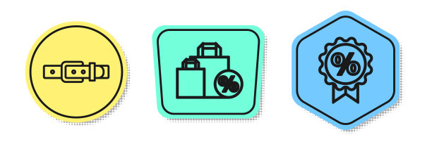 集线皮带购物袋与折扣图片下载