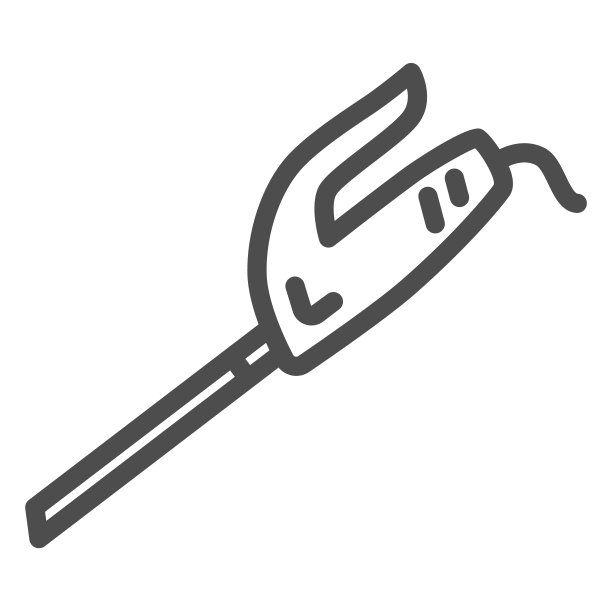 电动刀线图标，厨房用具概念，白色背景的烹饪切割设备标志，移动概念和网页设计的轮廓风格的刀图标。矢量图形。图片下载