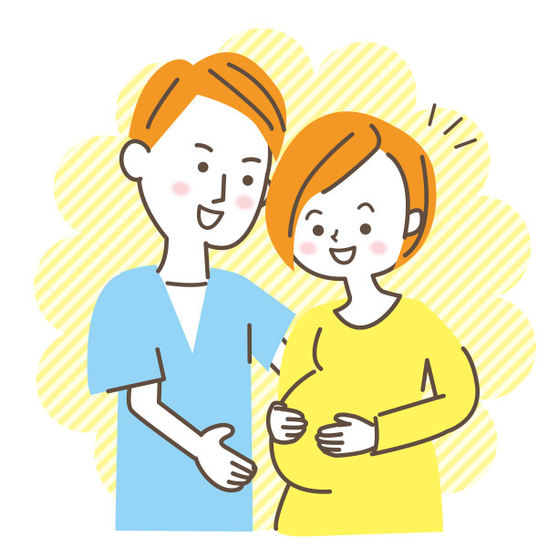 丈夫微笑着坐在胎儿或孕妇旁边图片下载