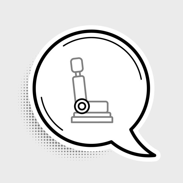 灰色背景上孤立的汽车座椅图标。汽车扶手椅。色彩斑斓的轮廓的概念。向量图片下载