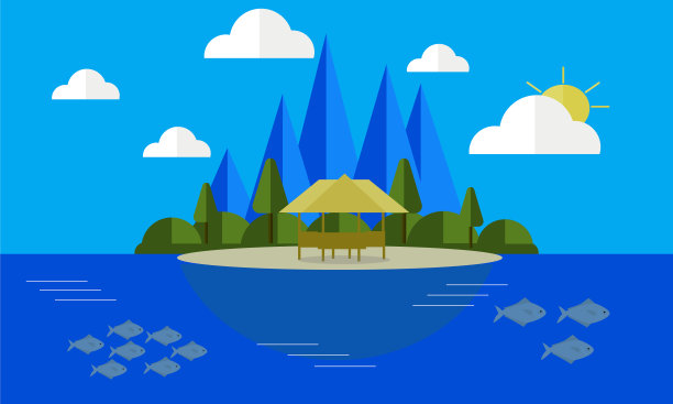 海景矢量图图片下载