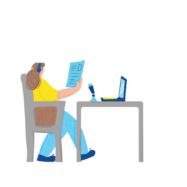 播客概念女孩与音频的东西图片下载