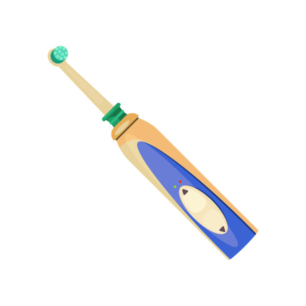 黄色电动牙刷插图图片下载