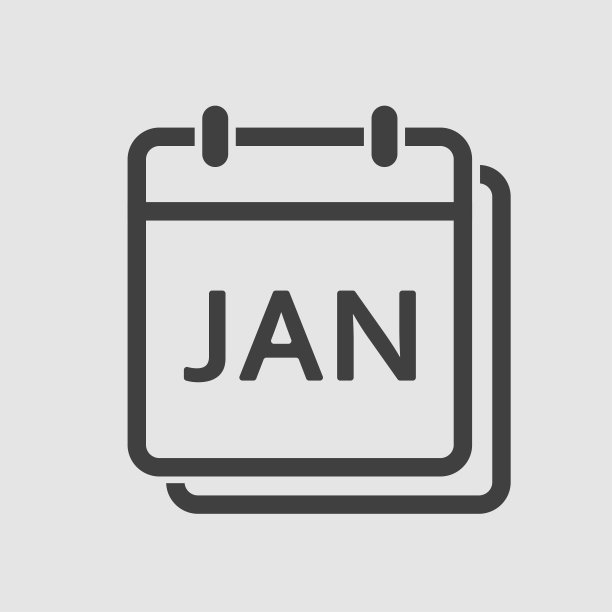 矢量图标日日历，冬季月一月图片下载