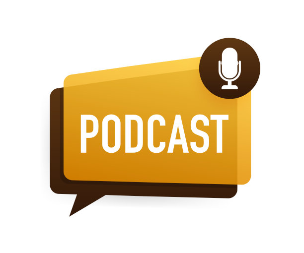 播客。徽章、图标、图章、标志。矢量插图。图片下载