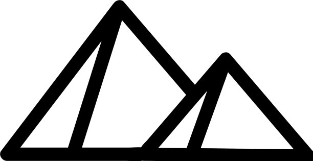 埃及金字塔图标孤立轮廓符号图片下载