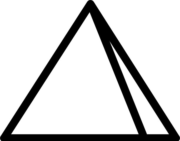 埃及金字塔图标孤立轮廓符号图片下载