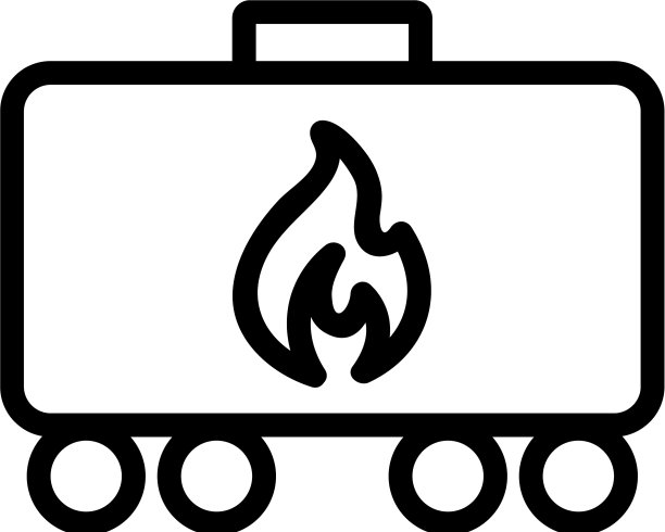 带有可燃材料图标的马车图片下载