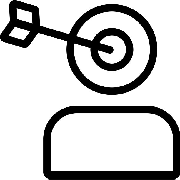 目标人是一个孤立的图标轮廓图片下载