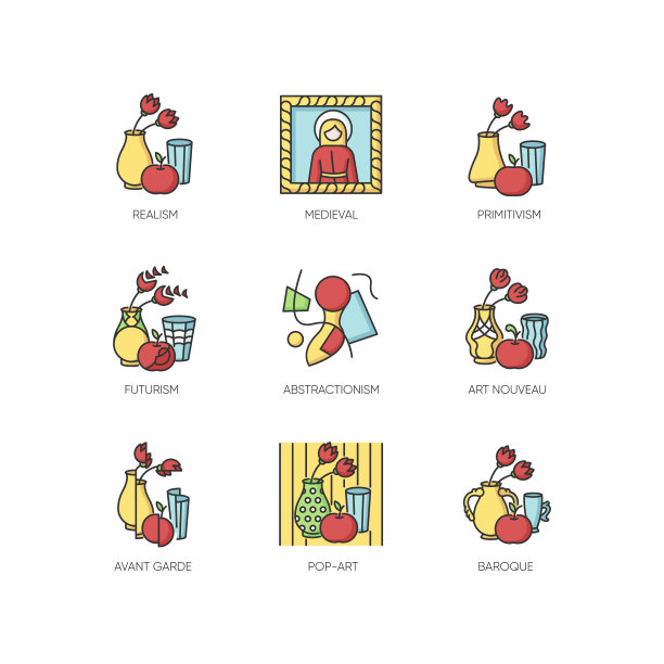 文化运动RGB颜色图标集图片下载