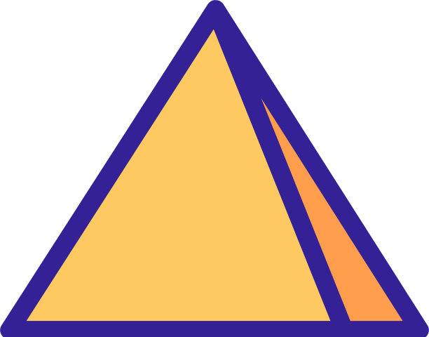 埃及金字塔图标孤立轮廓符号图片下载