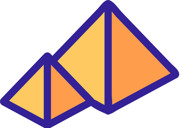 埃及金字塔图标孤立轮廓符号图片下载