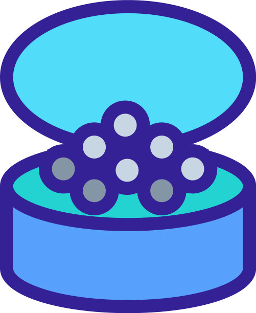 鱼子酱罐头图标孤立轮廓符号图片下载