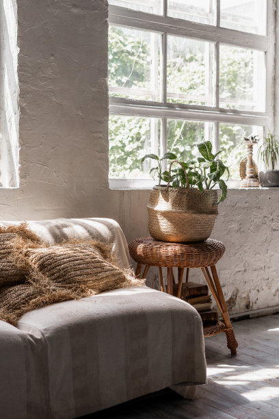 客厅与时尚的室内设计在舒适的家图片下载