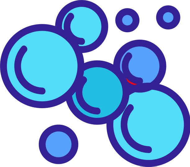 泡沫气泡图标孤立轮廓符号图片下载