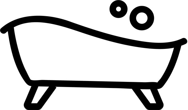 浴标孤立轮廓符号图片下载