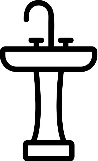 水槽图标孤立的轮廓符号图片下载