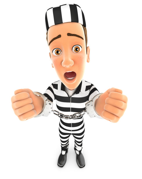 3 d罪犯戴上手铐图片下载