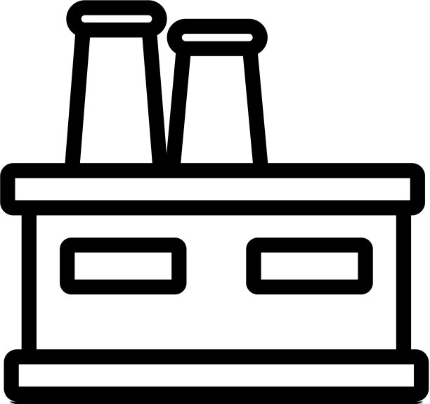 工厂图标孤立轮廓符号图片下载