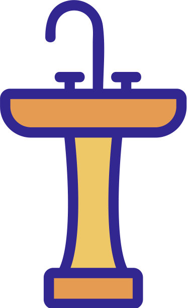 水槽图标孤立的轮廓符号图片下载