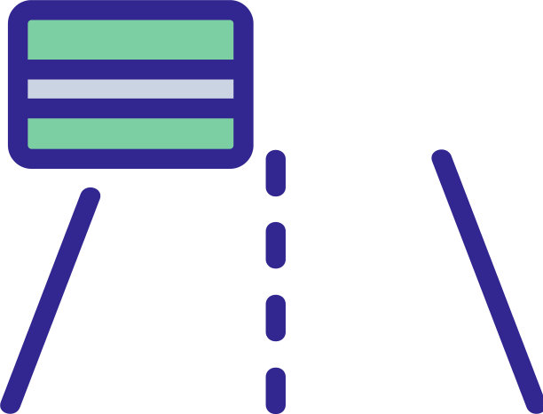 收费公路图标孤立轮廓符号图片下载