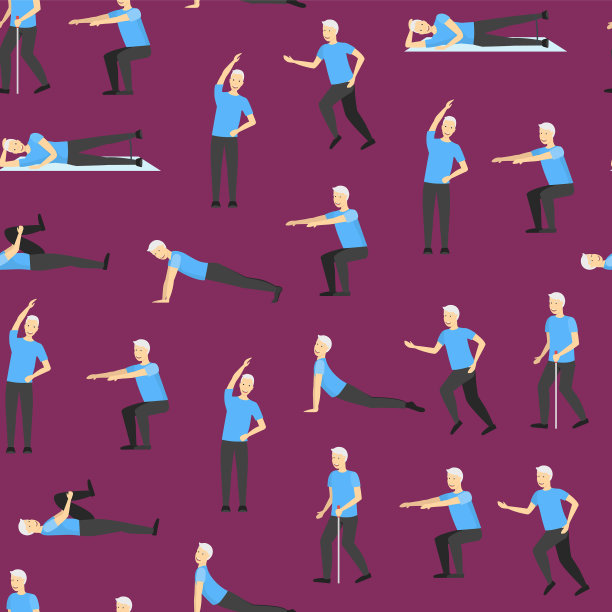 卡通色彩高级锻炼男性角色图片下载