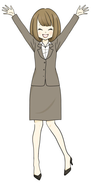 穿西装的女人很开心图片下载