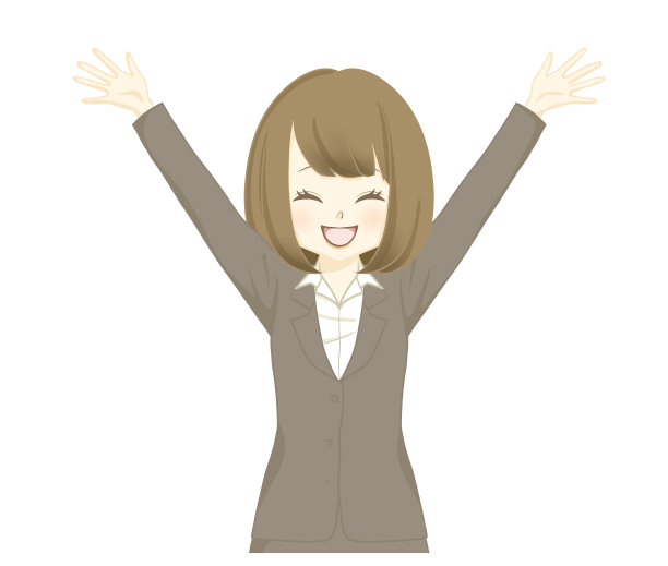 穿西装的女人很开心图片下载