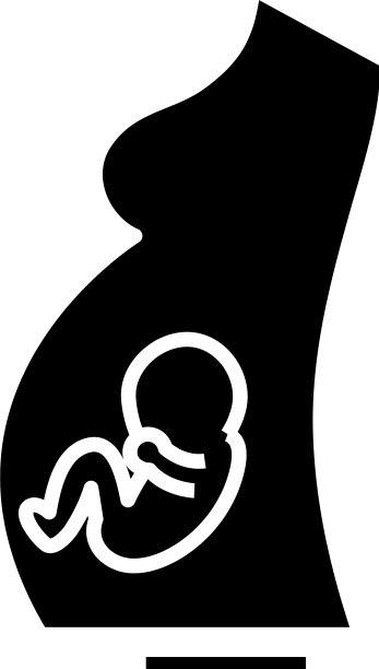 怀孕黑色图标概念图片下载