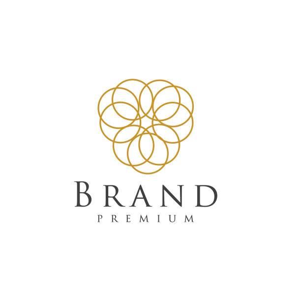 圆形几何豪华标志金婚图片下载