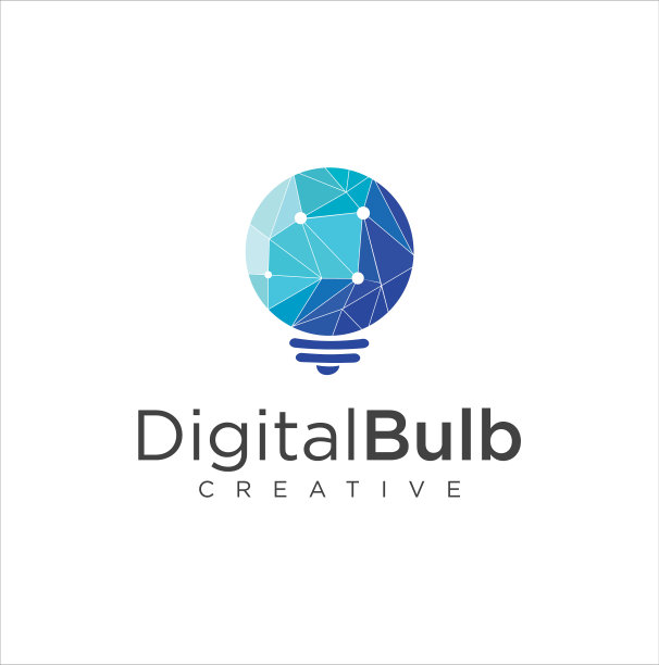智能灯泡数字科技logo图标设计图片下载